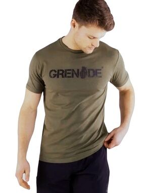 Grenade Wear Core Graphic Logo T-Shirt Shirt Army Green Khaki Military Inspired